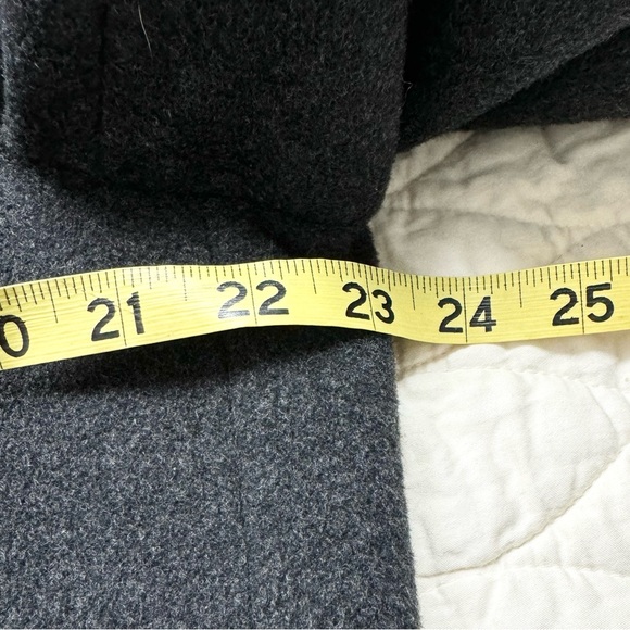 Mens Henry James Ltd Vtg Italy Cashmere Wool Three Button Long Overcoat Gray 42R - Picture 9 of 15